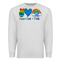 Dove Grey Peace Love Pride Premium Sweatshirt - Jasminsmagicworld