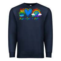 Navy Peace Love Pride Premium Sweatshirt - Jasminsmagicworld