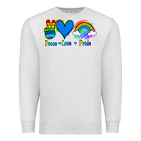 Oatmeal Heather Peace Love Pride Premium Sweatshirt - Jasminsmagicworld
