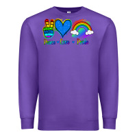 Purple Peace Love Pride Premium Sweatshirt - Jasminsmagicworld