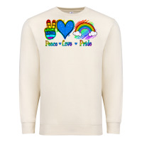 Sandshell Peace Love Pride Premium Sweatshirt - Jasminsmagicworld
