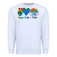 White Peace Love Pride Premium Sweatshirt - Jasminsmagicworld