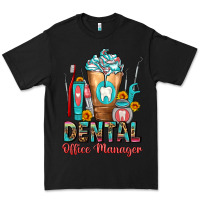 Black dental office manager cold drink frappe Premium Tee - FaDigitalArtStudio