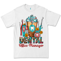 White dental office manager cold drink frappe Premium Tee - FaDigitalArtStudio