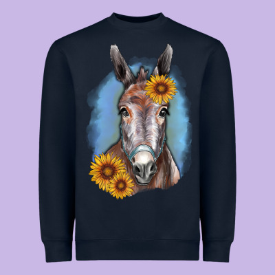 Sunflower Donkey Heavyweight Sweatshirt Designed By Ranaportraitstore