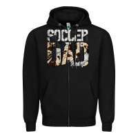 Black no background soccer dad Zipper Hoodie - Jasminsmagicworld