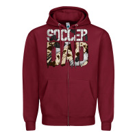 Burgundy no background soccer dad Zipper Hoodie - Jasminsmagicworld
