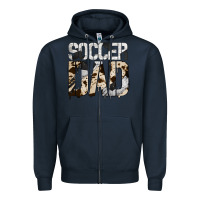 Navy no background soccer dad Zipper Hoodie - Jasminsmagicworld