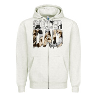 Oatmeal Heather no background soccer dad Zipper Hoodie - Jasminsmagicworld