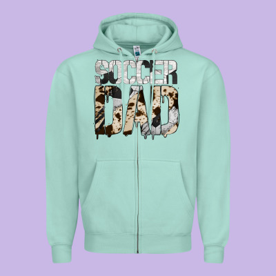 No Background Soccer Dad Zipper Hoodie Designed By Jasminsmagicworld