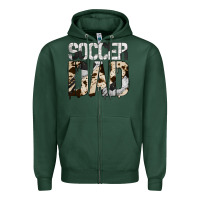 Sports Green no background soccer dad Zipper Hoodie - Jasminsmagicworld