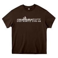 Chocolate Brown uss nimitz navy supercarrier aircraft carrier gift Heavy Core Tee - DesigneFamous