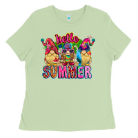 Matcha Hello summer Gnome Ladies Tee - CowhideDigitalArt