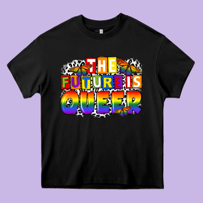The Future Is Queer Heavy Core Tee Designed By Fadigitalartstudio
