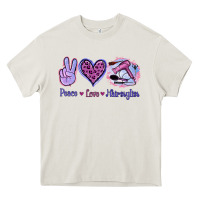 Cream Peace Love Hairstylist Heavy Core Tee - Jasminsmagicworld
