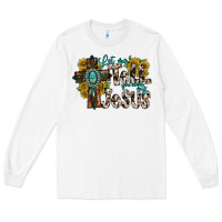 White let me tell you about my jesus Long Sleeve Tee - RacoonDesign