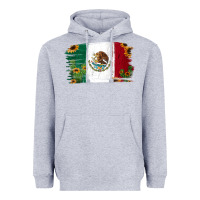 Heather Grey Mexican Flag Cactus Sunflower Heavyweight Hoodie - Jasminsmagicworld