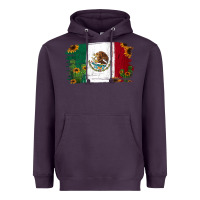 Plum Mexican Flag Cactus Sunflower Heavyweight Hoodie - Jasminsmagicworld