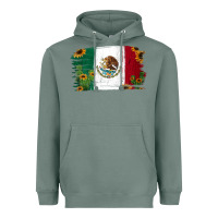 Sage Mexican Flag Cactus Sunflower Heavyweight Hoodie - Jasminsmagicworld