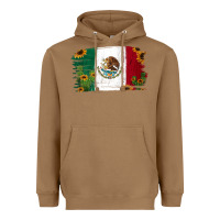 Toasted Coconut Mexican Flag Cactus Sunflower Heavyweight Hoodie - Jasminsmagicworld