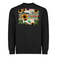Black Howdy Serape And Sunflower Heavyweight Sweatshirt - RanaPortraitStore