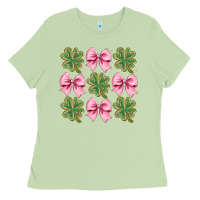 Matcha clover bow Ladies Tee - CowhideDigitalArt