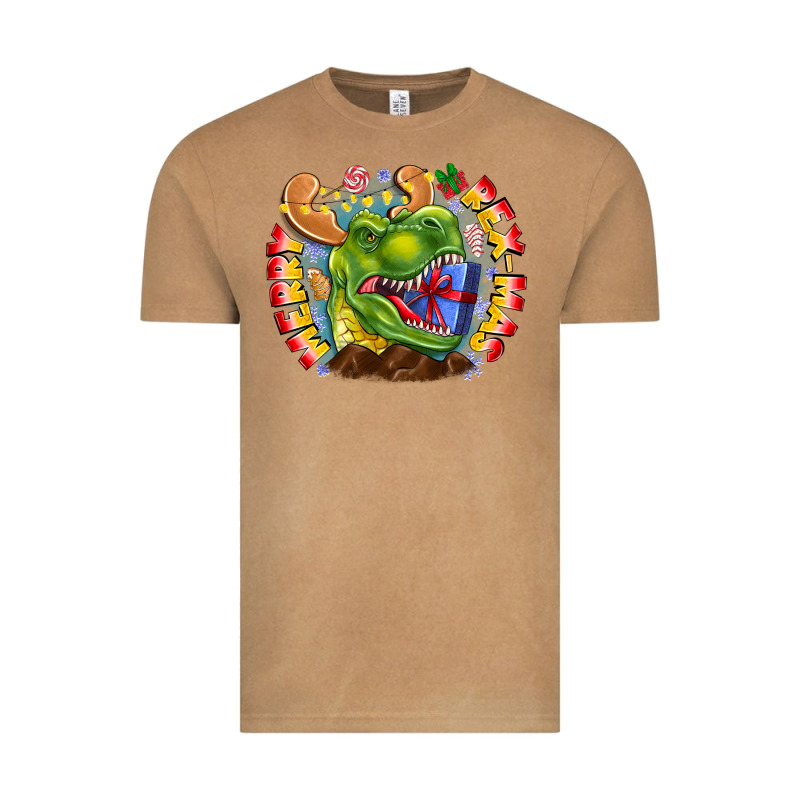 Merry Rexmas Vintage Tee by CowhideDigitalArt | Teevron
