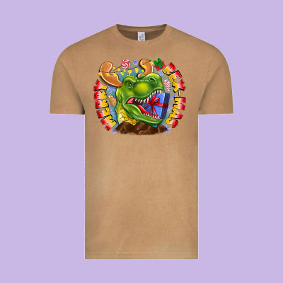 Merry Rexmas Vintage Tee Designed By Cowhidedigitalart