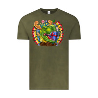 Vintage Olive Merry Rexmas Vintage Tee - CowhideDigitalArt