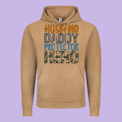 Husband Daddy Protector Hero Vintage Hoodie Designed By Artiststas