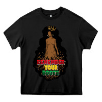 Black Remember your roots Heavy Core Tee - FaDigitalArtStudio