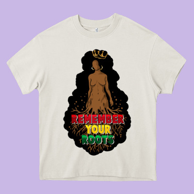 Remember Your Roots Heavy Core Tee Designed By Fadigitalartstudio