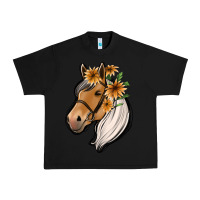 Black floral horse Urban Heavy Tee - Jasminsmagicworld