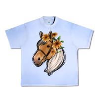 Grape Ice floral horse Urban Heavy Tee - Jasminsmagicworld