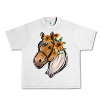 Floral Horse Urban Heavy Tee | Teevron