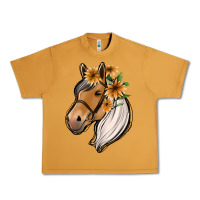 Peanut Butter floral horse Urban Heavy Tee - Jasminsmagicworld