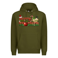 Army Green merry teacher Premium Hoodie - BarkalooDesign