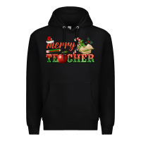 Black merry teacher Premium Hoodie - BarkalooDesign