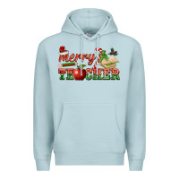 Blue Mist merry teacher Premium Hoodie - BarkalooDesign