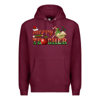 Burgundy merry teacher Premium Hoodie - BarkalooDesign