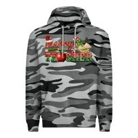 Slate Camo merry teacher Premium Hoodie - BarkalooDesign