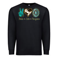Black Peace Love Turquoise Premium Sweatshirt - Jasminsmagicworld