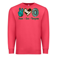 Cardinal Peace Love Turquoise Premium Sweatshirt - Jasminsmagicworld