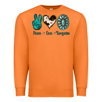 Carrot Peace Love Turquoise Premium Sweatshirt - Jasminsmagicworld
