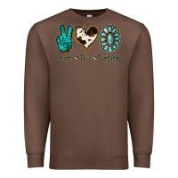 Chestnut Peace Love Turquoise Premium Sweatshirt - Jasminsmagicworld