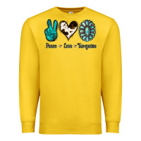 Lemon Peace Love Turquoise Premium Sweatshirt - Jasminsmagicworld
