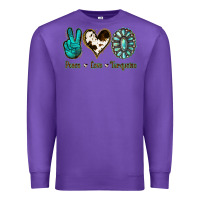 Purple Peace Love Turquoise Premium Sweatshirt - Jasminsmagicworld