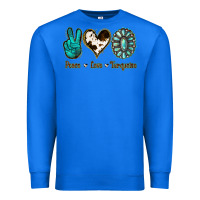 True Royal Peace Love Turquoise Premium Sweatshirt - Jasminsmagicworld