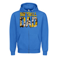True Royal no background softball dad Zipper Hoodie - Jasminsmagicworld