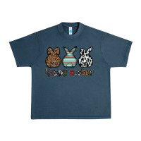 Midnight Navy Happy Easter Urban Heavy Tee - CowhideDigitalArt